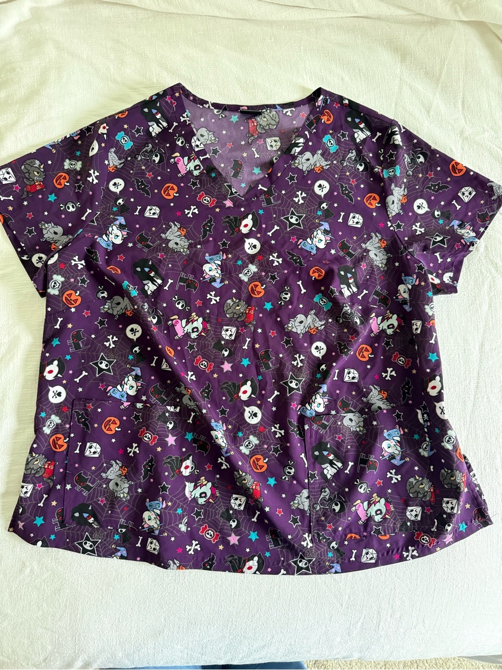 Tokidoki Halloween Print Scrub Top by Koi